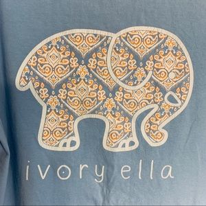 ivory ella long sleeve T-shirt size Medium Lt blue